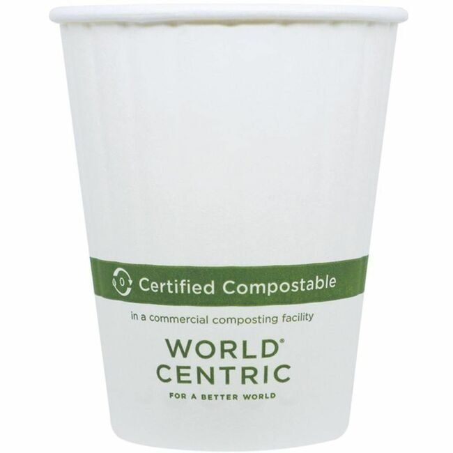 World Centric Cup Hot Dw 12OZ 1000 White WORCUPA12D
