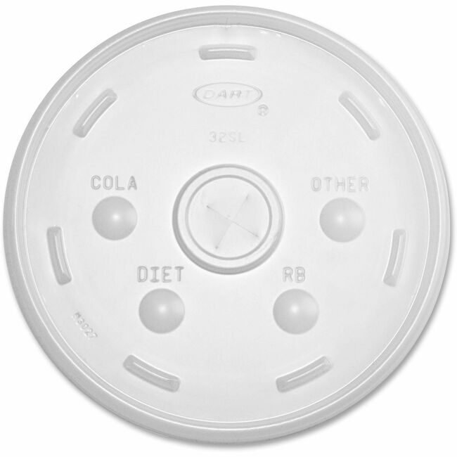 Dart Container Corporation Lid 32 OZ HIPS PLASTIC STRAW DCC32SL1