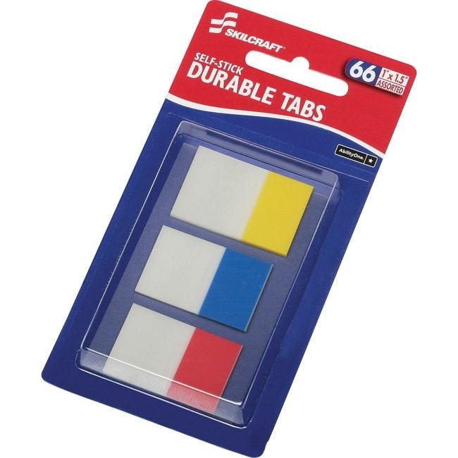 SKU-LEVEL VERIFICATION REQUIRED Tabs Self Stick Dura Assorted NSN6614493