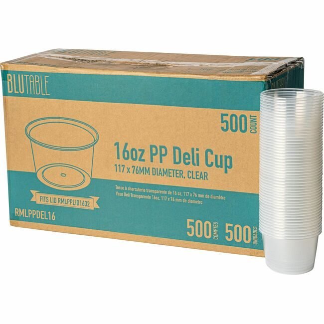 Remcoda LLC BluTable Container Deli Pp 16OZ Clear RMLPPDEL16