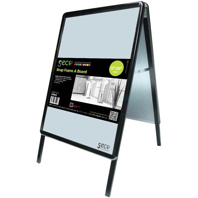 Stewart Superior Seco Sign Sdwlk Aboard 22X28 Black SSC2228ABBLACK