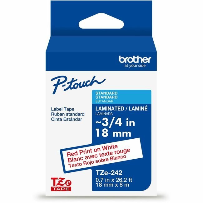 Brother International Cartridge Tape 3/4" Rd/We BRTTZE242G