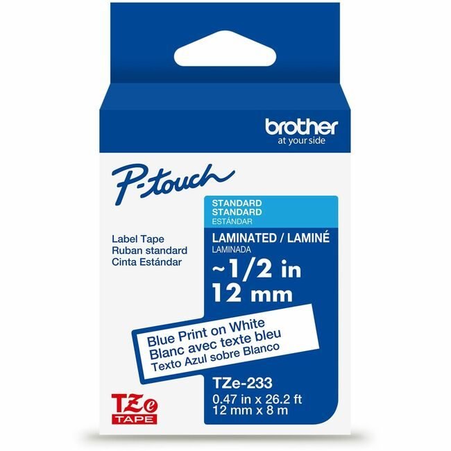 Brother International Cartridge Tape 1/2" Be/We BRTTZE233G