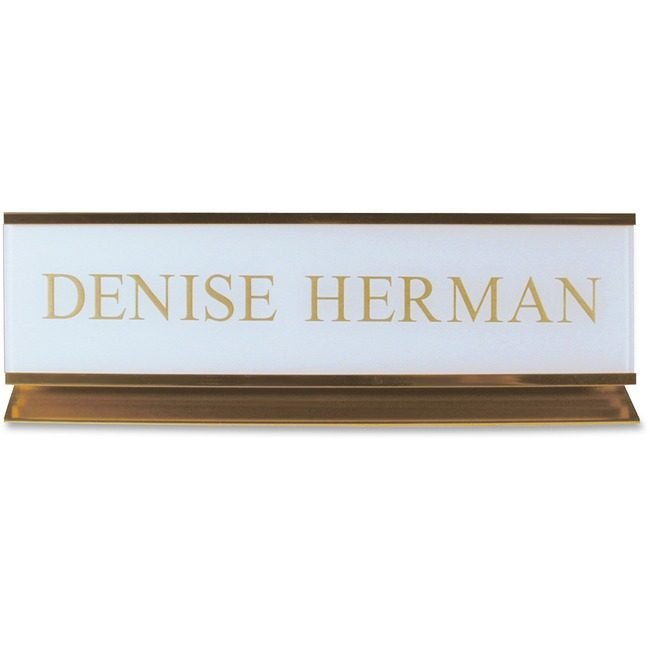 Shachihata / Xstamper Sign Dsk Pedstl Aluminum 2X8 Gd XSTK50