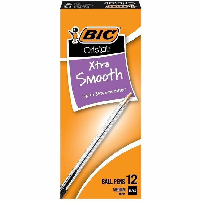 BIC Corporation Pen Cristal Stick Bp Medium Black BICMS11-BK