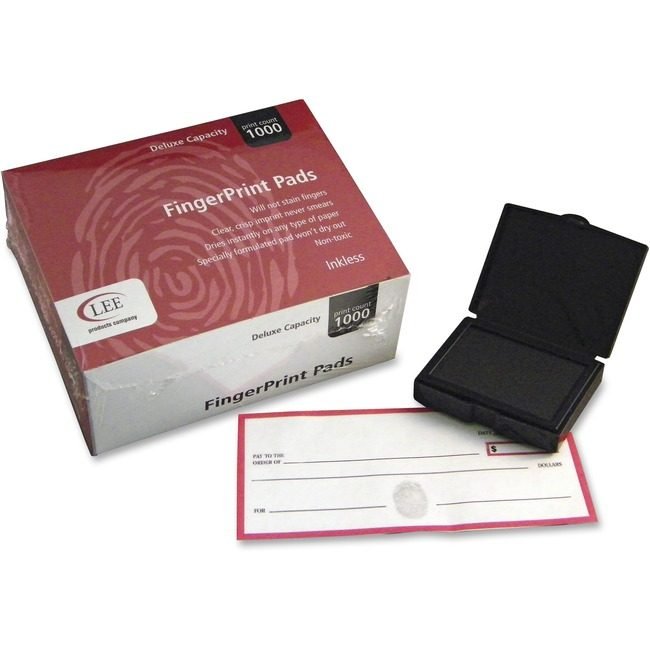 Lee Products Pad Ink Fingerprint Dz Black LEE03127