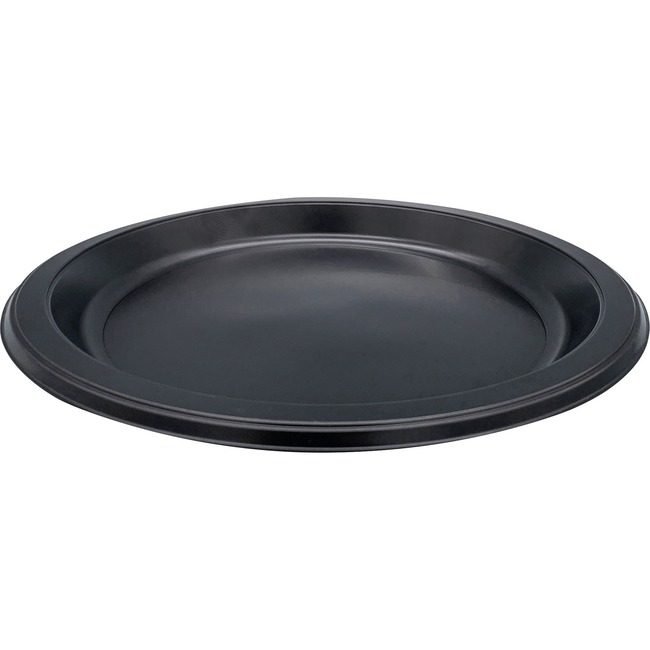 Genuine Joe Plates Rnd Plastic 9"-BLK GJO10429