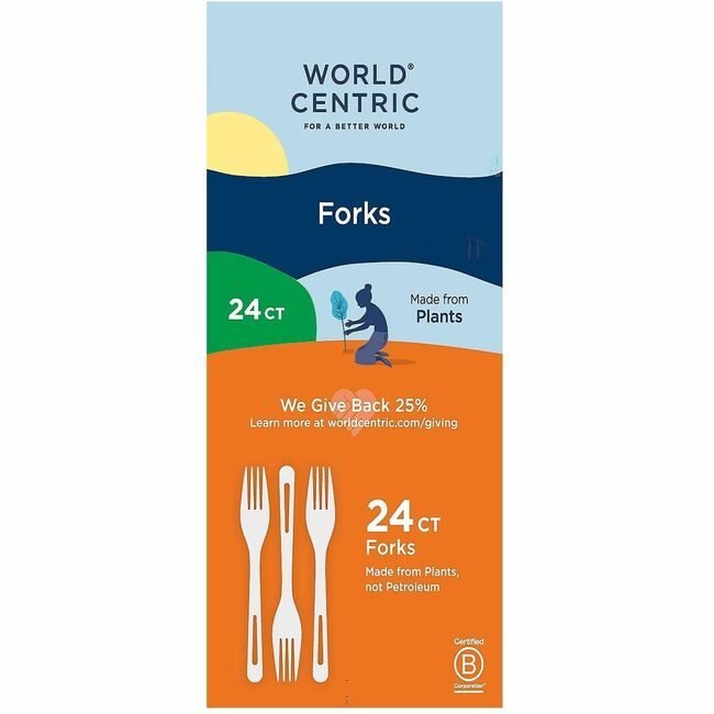 World Centric Forks 6" Lt Bge 24 PK WORFOPSR
