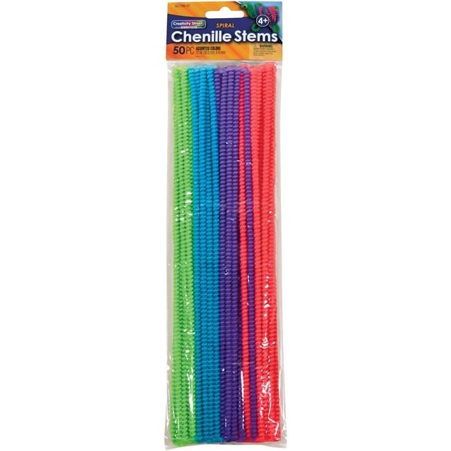 Pacon Corporation Stem Chenille Spiral 50/BG PACAC7190-01