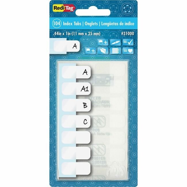 Redi-Tag Tab Index Write-On 104 Count RTG31000