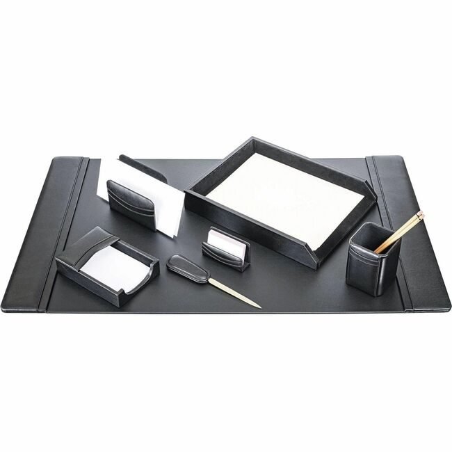 Dacasso Dest Set Lthr Black 7PC DACD1004