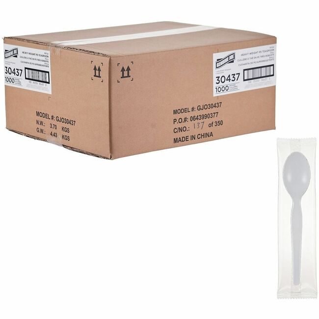 Genuine Joe Spoon Hw Ps White Iw GJO30437