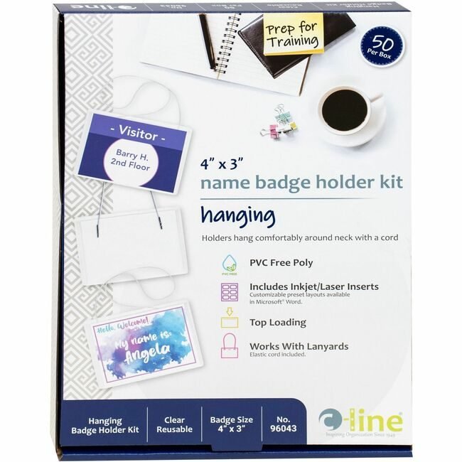 C-Line Products Badge Lsr/Ij Hang ELASTIC50 CLI96043