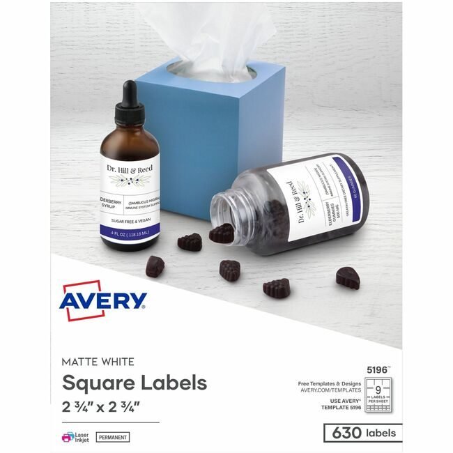 Avery Products Corporation Label Diskette Lsr/Ink 3.5" AVE5196
