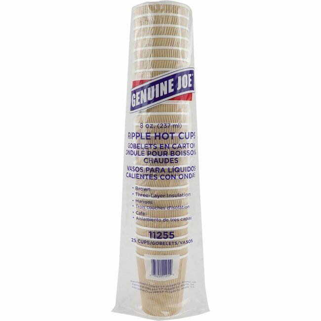 Genuine Joe Cup Ripple Hot 8OZ GJO11255