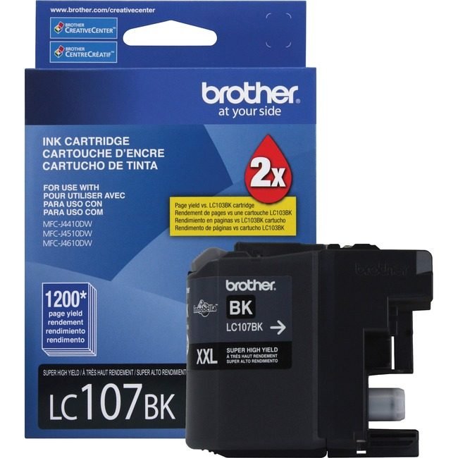 Brother International Cartridge Ink 1200 PG Black BRTLC107BK