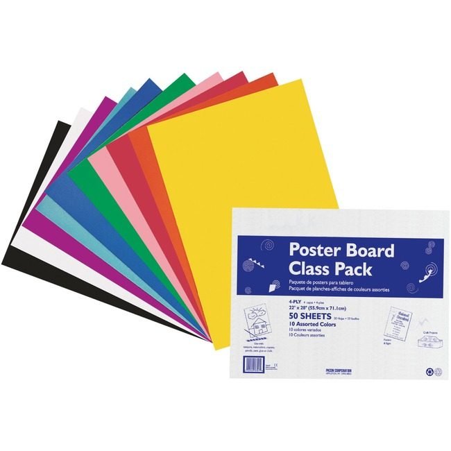 Pacon Corporation Board Poster 22X28 Assorted 50SH PAC76347