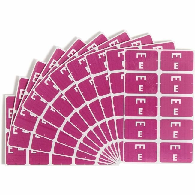 Smead Manufacturing Co. Label Accs "E" Purple 100 Count SMD67175