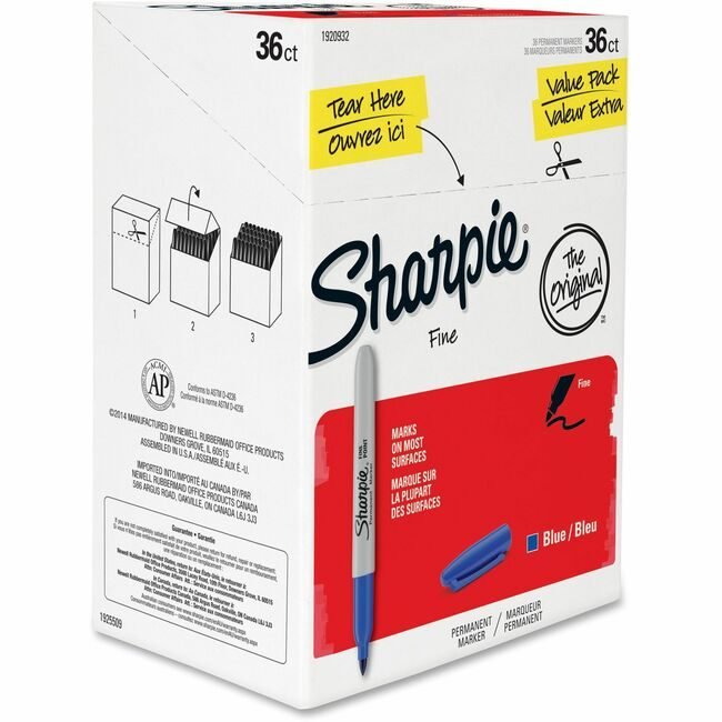 Sharpie / Expo / Prismacolor / Sanford Newell Brands / Sanford Sharpie / Expo / Prismacolor / Marker Fine Blue 36 Count SAN1920932