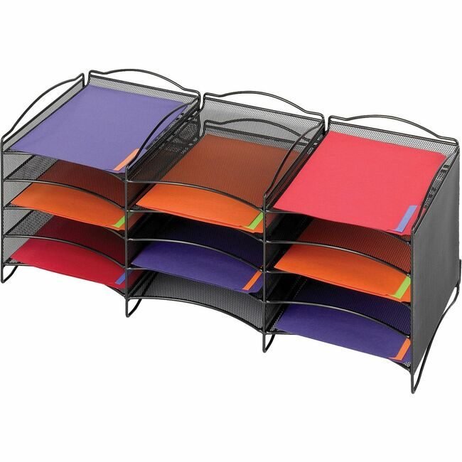 Safco Products Organizer MESH 12 PKT Black SAF9430BL