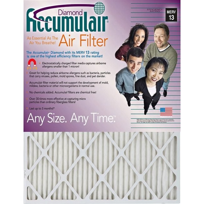 AirFilters.com Accumulair Filter Diamond 20X20X1 FLNFD20X204