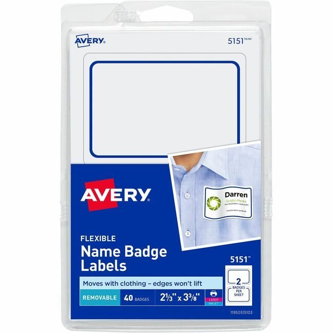 Avery Products Corporation Namebadge Dt 2UP AVE05151