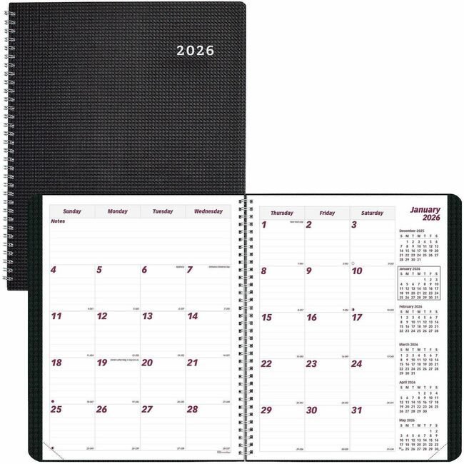 Dominion Blueline, Inc. Schneider Vizz Planner Duraflex Monthly Black REDCB1262VBLK