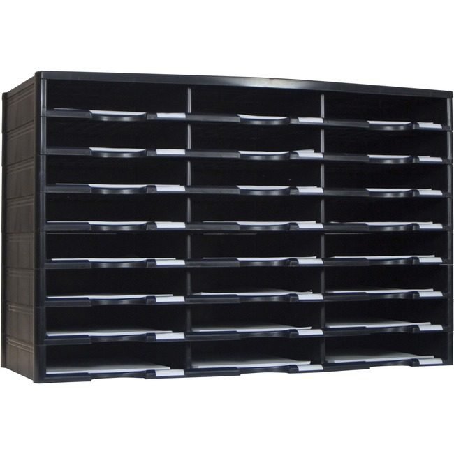 Storex Organizer Lit 24 CMP Black STX61435U01C