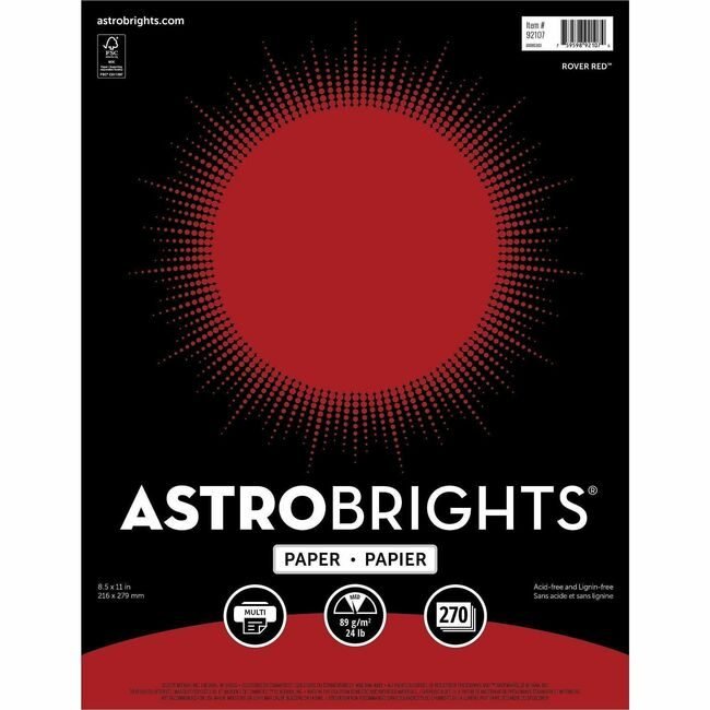 Neenah Paper, Inc. Astrobrights 24LB Roverred WAU92107