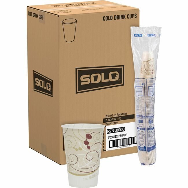 Dart Container Corporation Solo Cup Waxcold 7OZ 20/100 Td SCCR7NJ8000
