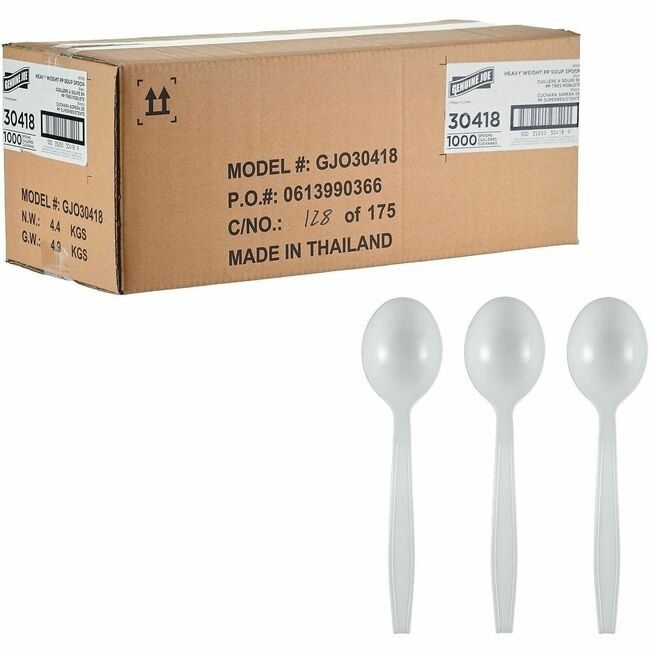 Genuine Joe Spoon Soup Hw Pp White GJO30418