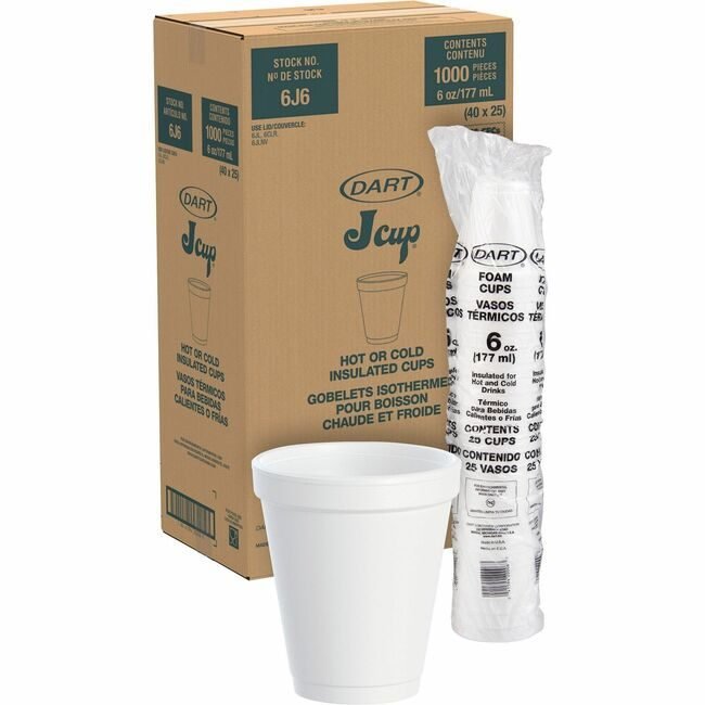 Dart Container Corporation Cup Foam 6 OZ. DCC6J6