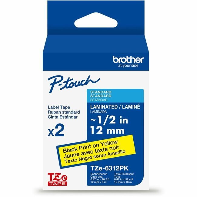 Brother International Crtdg Tape Bk On Yw 2 BRTTZE6312PKG