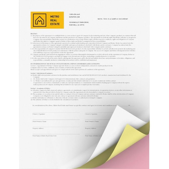 Xerox Corporation Paper Carbonless 3PT Pack XER3R12424
