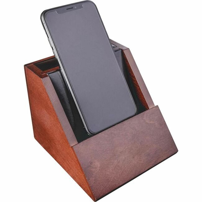 Dacasso Phone Desktop Lthr Walnut DACA8450
