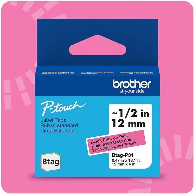Brother International Tape Label Btag Bk On Pk BRTBTAGP31