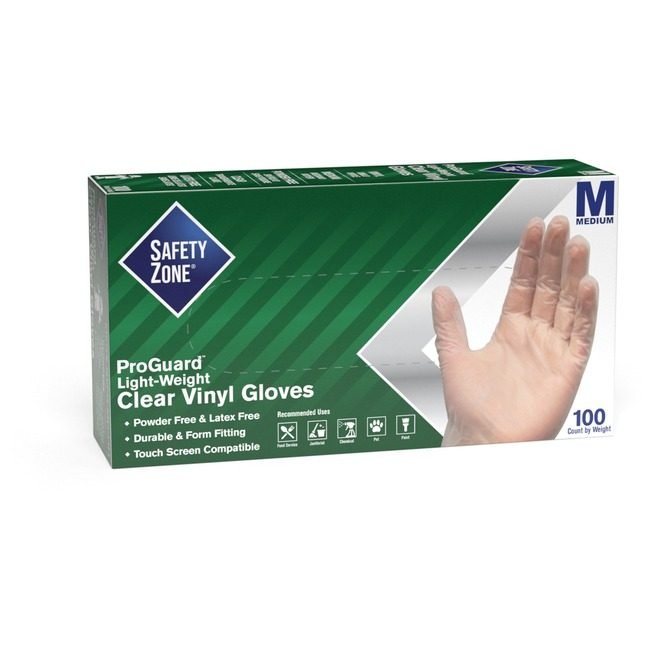Hospeco Brands Group Safety Zone Glove Vnyl Pwdr-Fre 9" M SZNGVP9MDHHCT