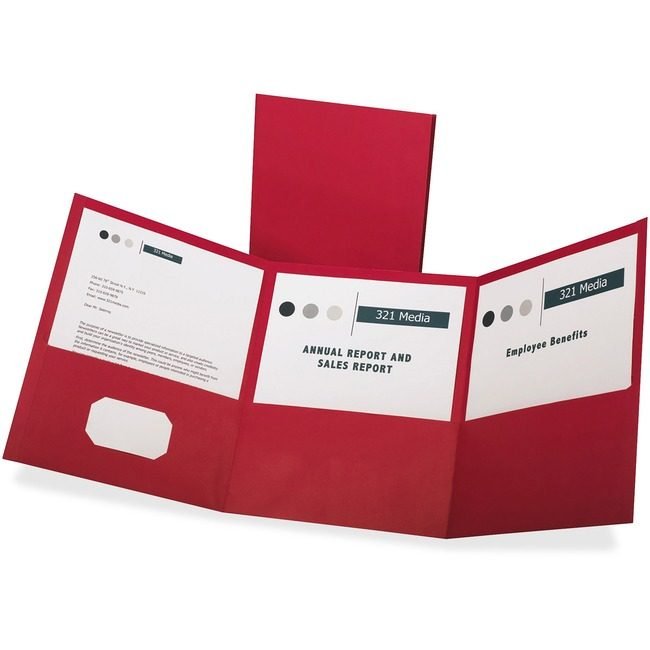 TOPS Products / ACCO legacy Oxford Folder Trifld Paper Pckt Red OXF59811