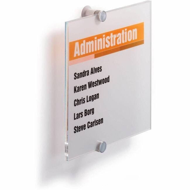 DURABLE Sign Acrl Wall 8.25X8.25 Tr DBL482419