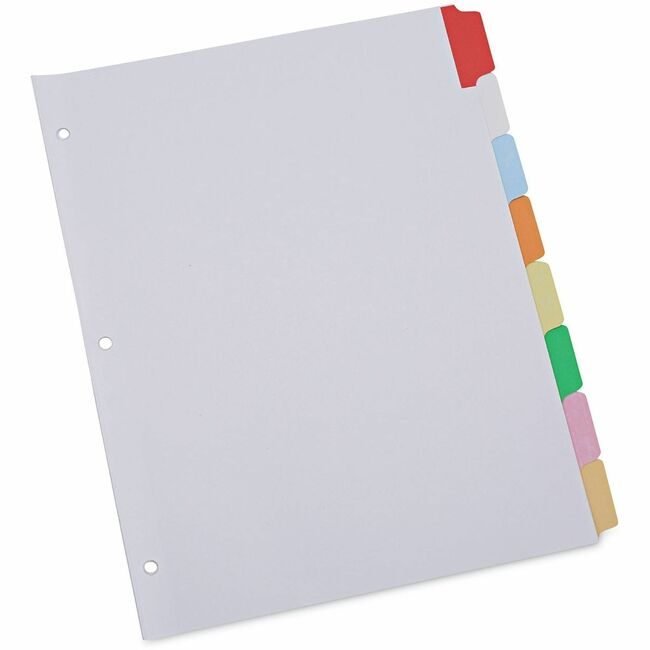 Universal Office Products Index Binder Letter 8TAB Col UNV20819