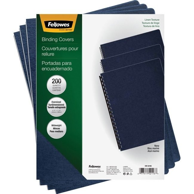 Fellowes Brands Cover Textrd Linen Legal Ny FEL52113