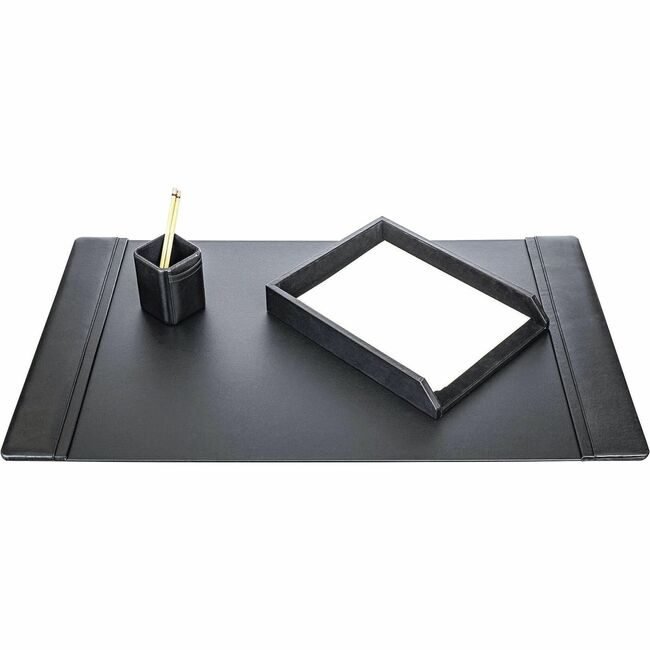 Dacasso Dsk St Lthr Black 3PC DACD1037