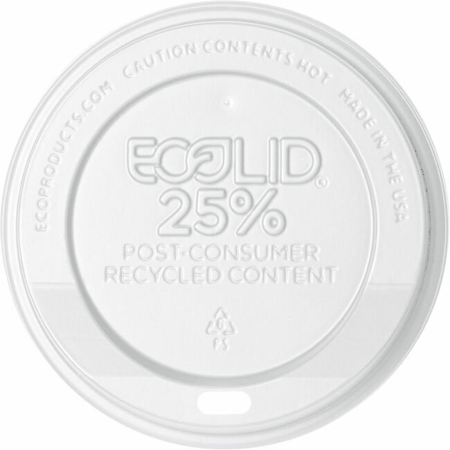 Eco-Products Lid Recycled Hot Cup White ECOEPHL16WR