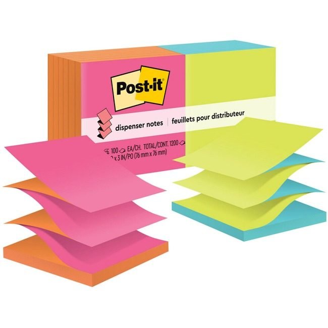 3M Company Notes Popup 3X3 12 Pack Assrtd MMMR330-N-ALT