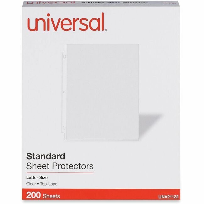 Universal Office Products Protector Sht Standard 200 Clear UNV21122