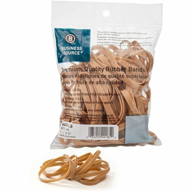 Business Source Rubberbands SIZE #64 1/4LB BSN6414LB