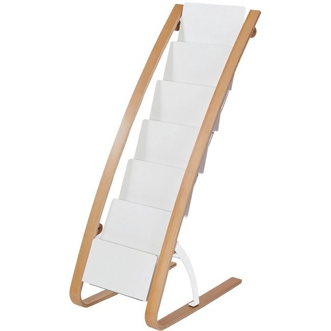 Alba Floor Display 6 White Steel Wo ABADDEXPO6WBC