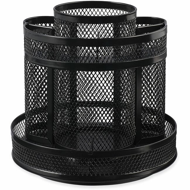 Universal Office Products Organizer Mesh Rotary Black UNV20022