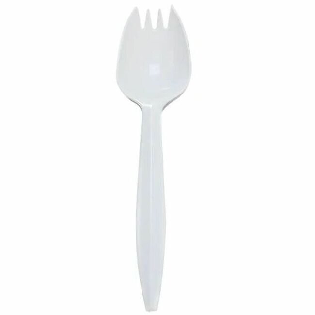 Karat by Lollicup Spork Med-Weight/White KRTU2210W