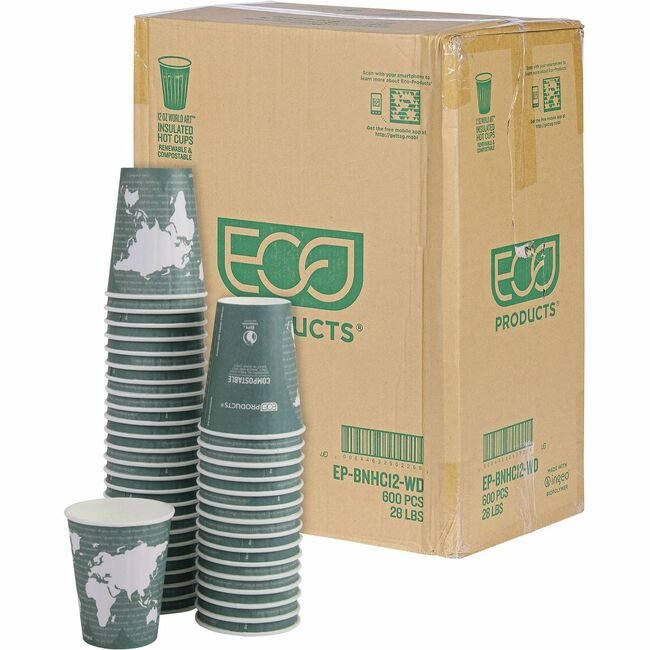 Eco-Products Cup 12OZ Insulated Green ECOEPBNHC12WD